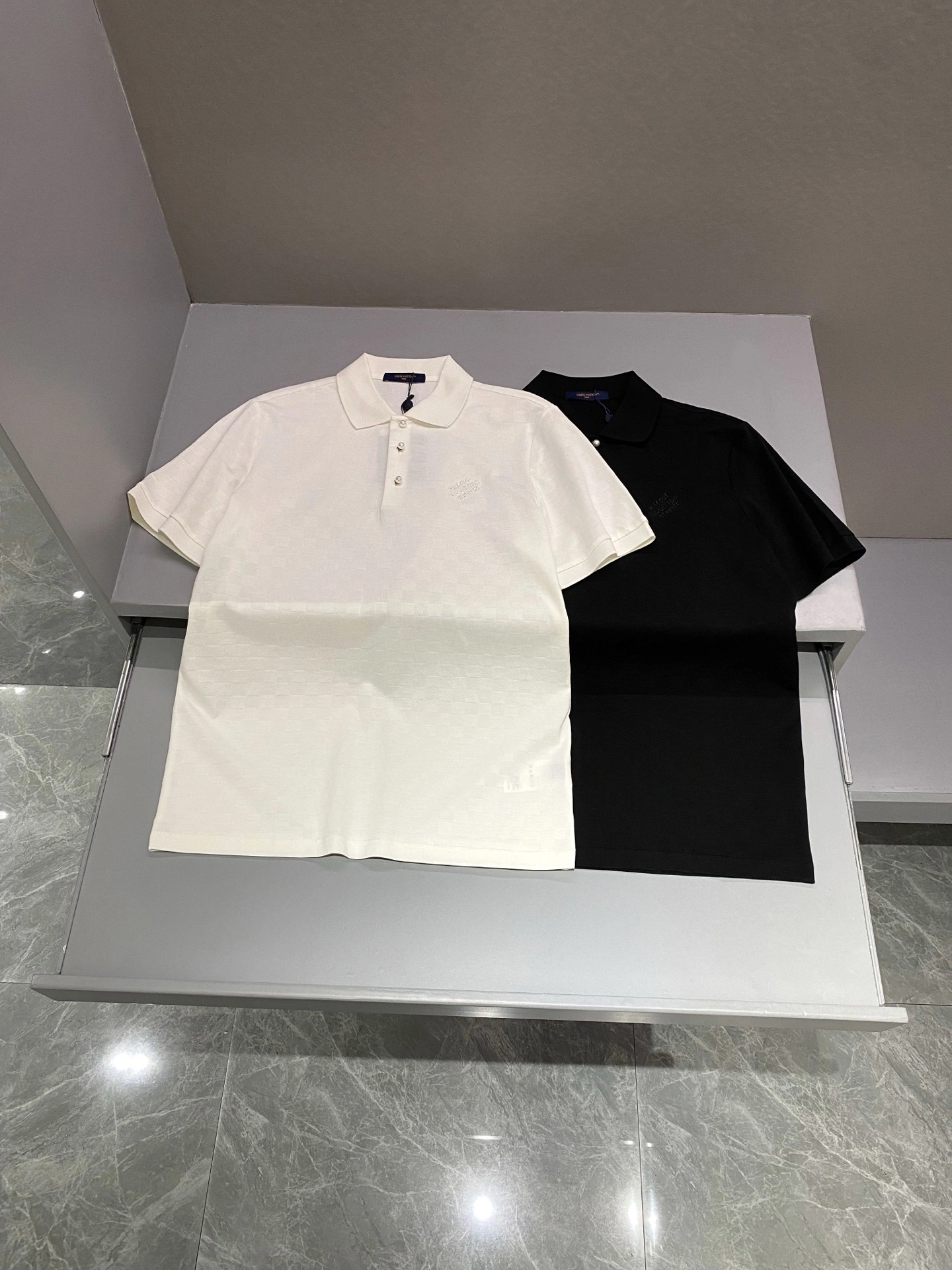 wg.luxury- 8V Damier embroidery Polo 2Colour item:E-F361G1018-2